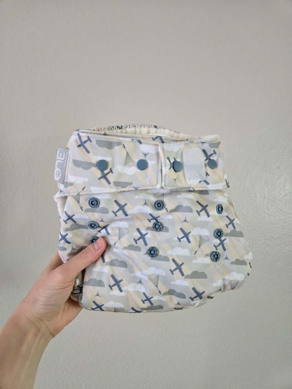 Unused Grovia Planes Big O.N.E. Cloth Diaper